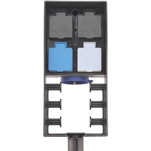 Oase InScenio FM-Master 3 Gartensteckdose für den Außenbereich mit vier Steckdosen und Erdspieß.