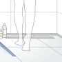 Dural Gefällekeil Shower-GK 100-SF: Bodengleiche Dusche mit Fliesenschiene und 2% Gefälle.