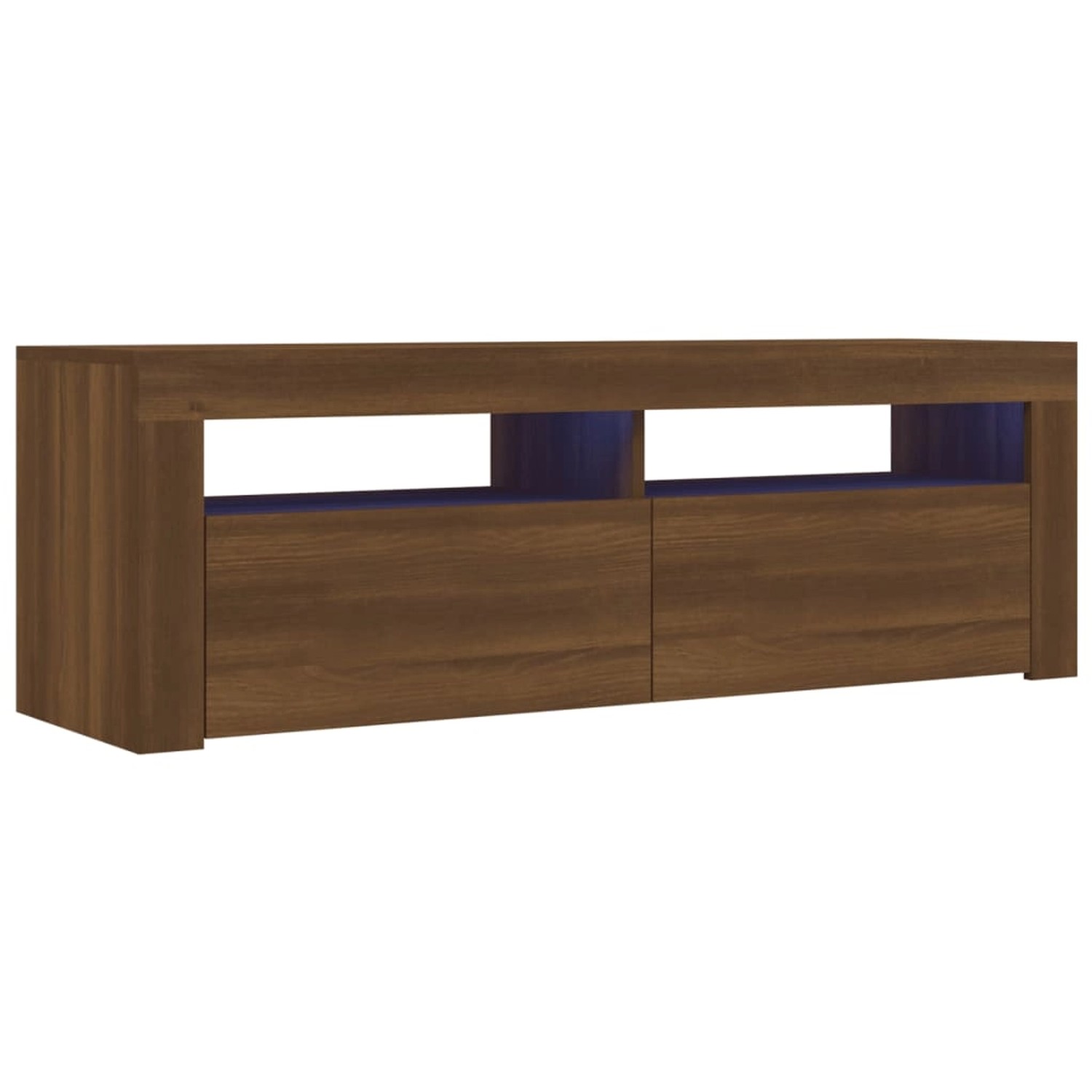 VidaXL TV-Schrank mit LED-Leuchten Braun Eichen-Optik 120x35x40 cm  Modell günstig online kaufen
