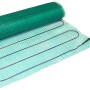 Perobe elektrische Fußbodenheizung, 10 m² Heizmatte, 230V, auf grüner Rolle mit Anschlusskabel.
