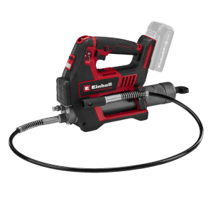Einhell Akku-Fettpresse TP-GR 18/690 Li Solo, rot/schwarz, mit Schlauch. Akkugerät für Wartungsarbeiten.