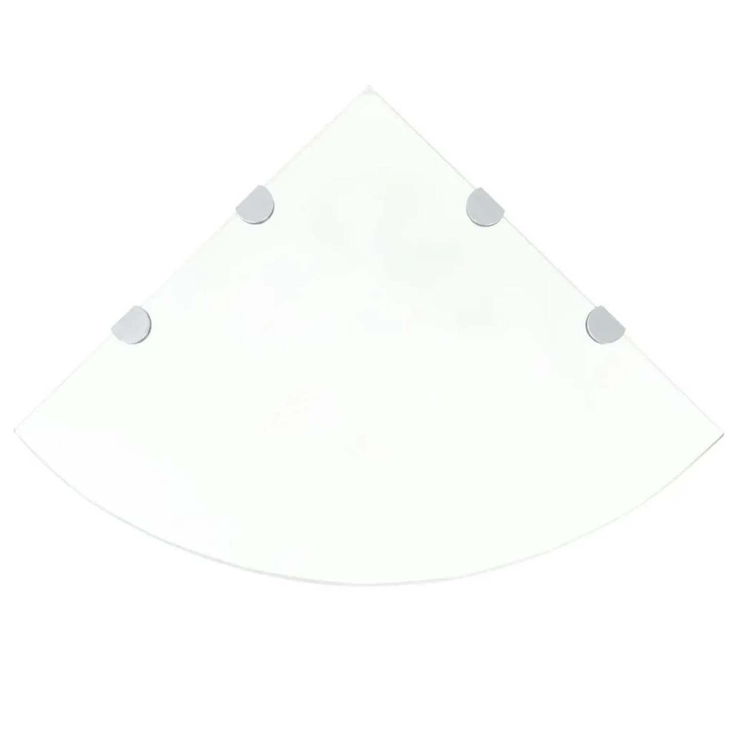 vidaXL Eckregale 2 Stk mit Verchromten Halterungen Glas Transparent 3051594