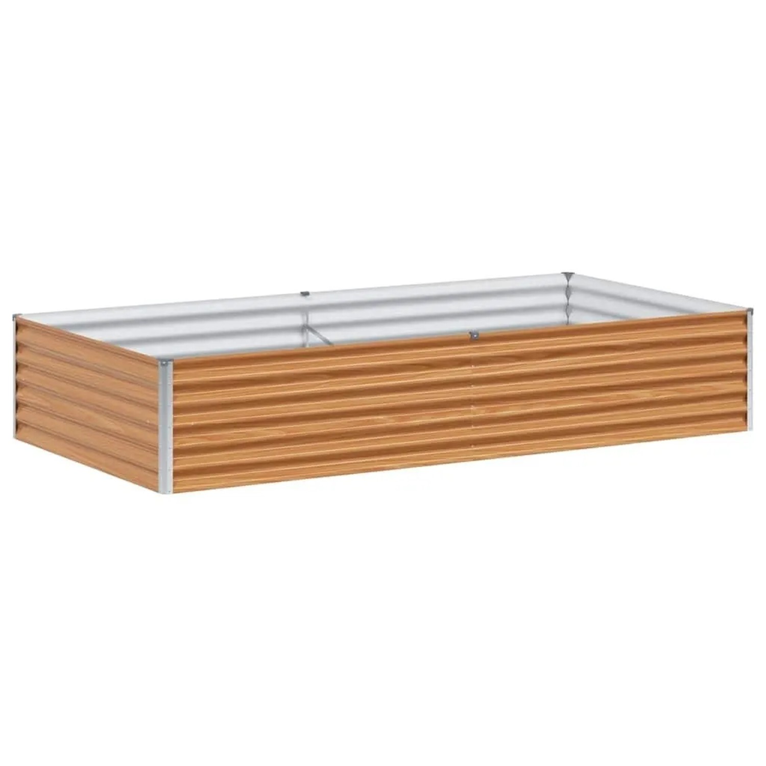 vidaXL Hochbeet Hellbraun 195 x 100 x 36 cm Verzinkter Stahl 42017359