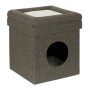 Relaxdays Katzenhöhle MDF Grau Weiß mit Dach Faltbar 44 cm x 38 cm x 38 cm 3,2 kg