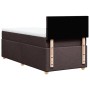 Dunkelbraunes vidaXL Boxspringbett 90x190 cm mit Matratze und Kopfteil.