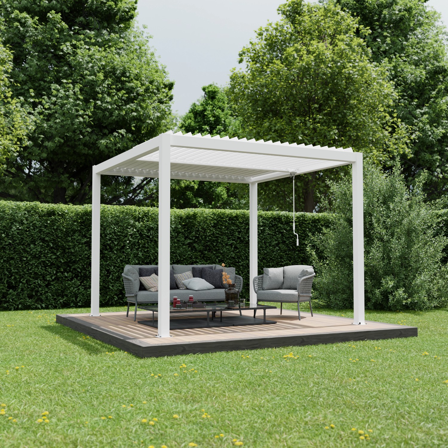 Ximax Pergola Shade Aluminium 300 cm x 300 cm Weiß günstig online kaufen