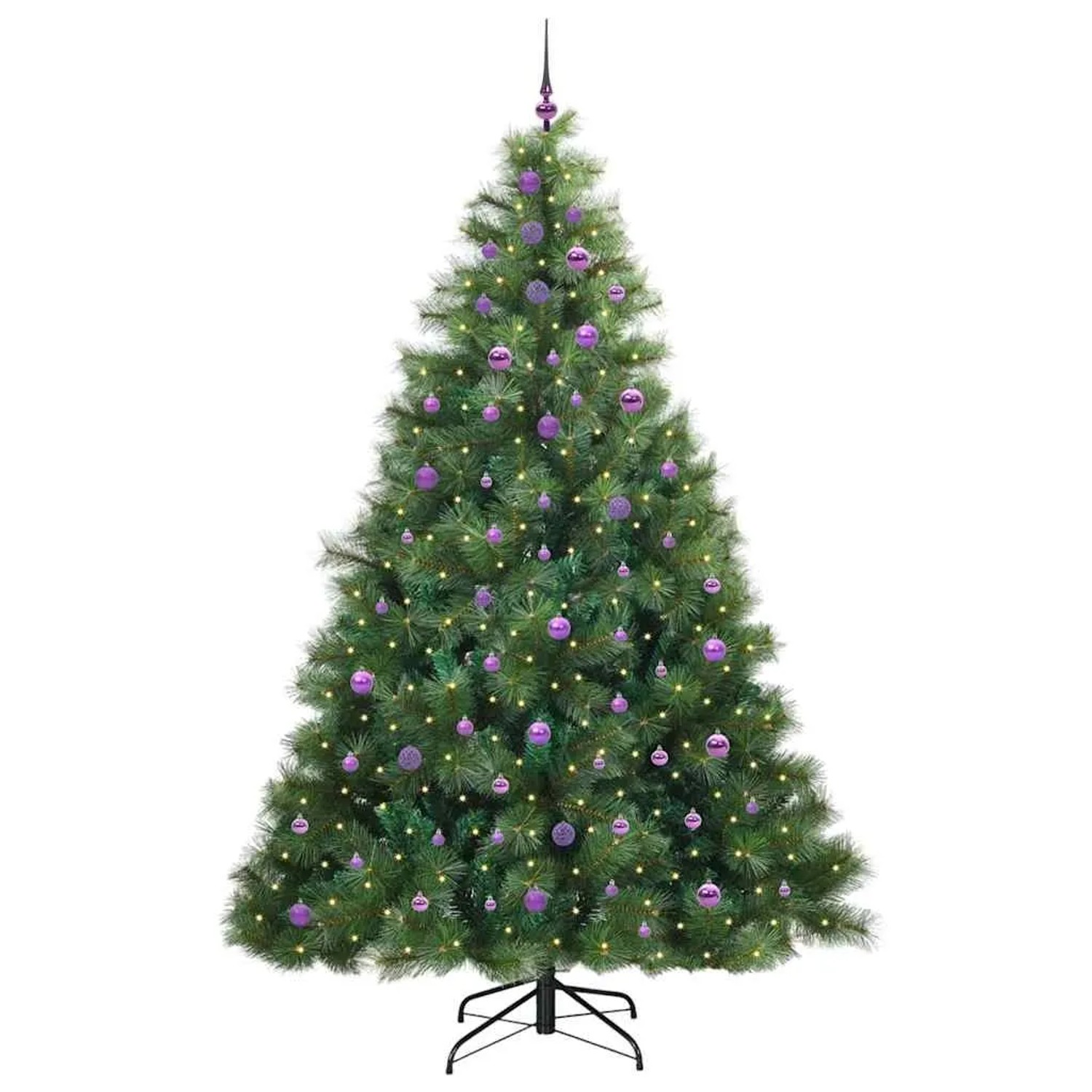 vidaXL Künstlicher Weihnachtsbaum mit 300 LEDs Grün 240 cm PE und PVC 3397815