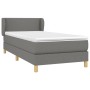Dunkelgraues vidaXL Boxspringbett 80x200 cm mit Matratze und Kopfteil.