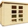 Finn Art Gartenhaus Funny 13 mit Flachdach und Doppeltür, 3x2 m, aus Holz.