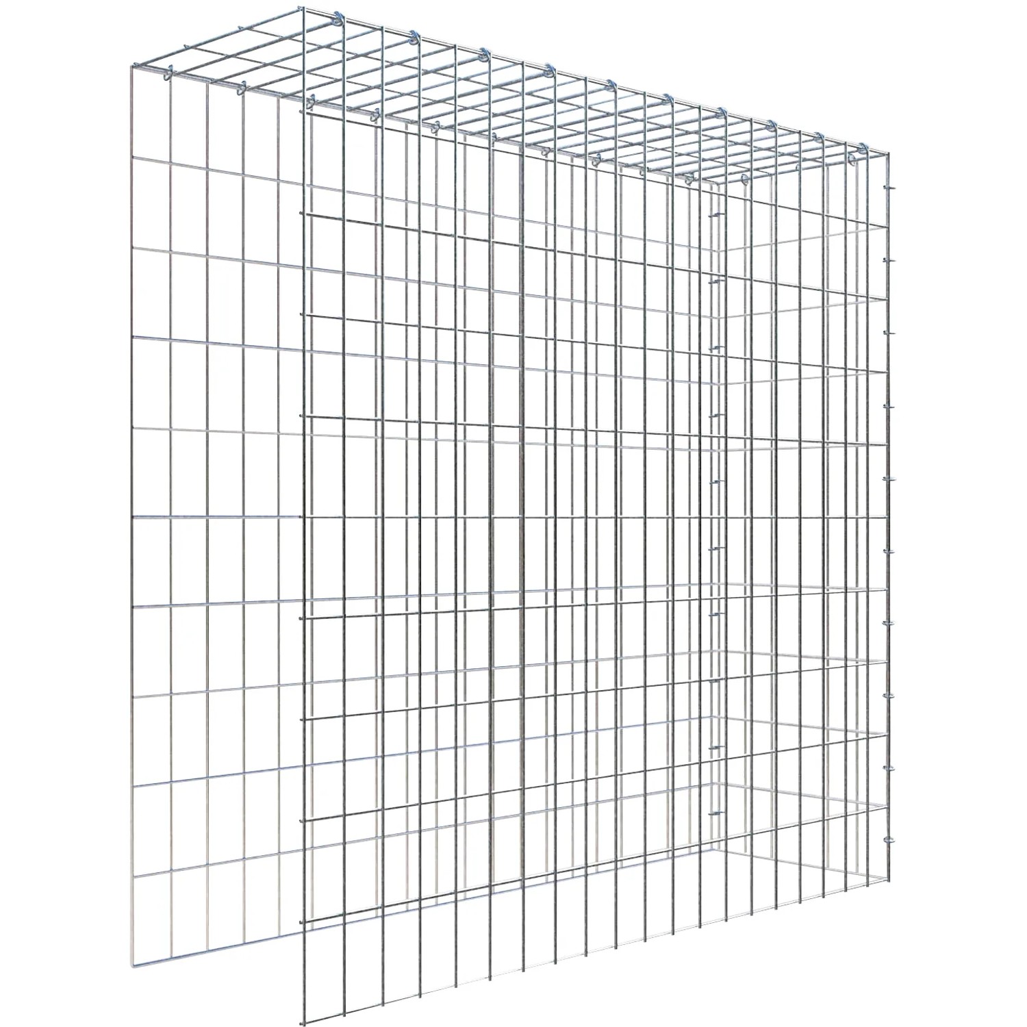 Gabiona C-Ring-Gabione-Anbaukorb Typ 4 100 x 100 x 30 cm Maschenw 5 x 10 cm