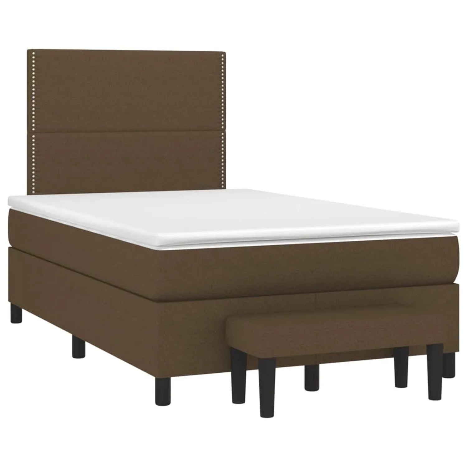 vidaXL Boxspringbett mit Matratze Dunkelbraun 120x190 cm Stoff 3270351 günstig online kaufen