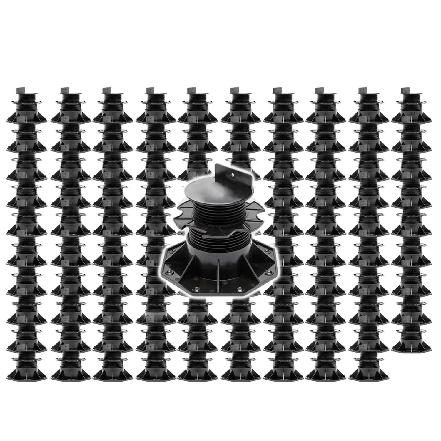 Xpotool Set 100X Stelzlager Terrassen 2700Kg 60-138Mm Stellfüße Höhenverstellbar