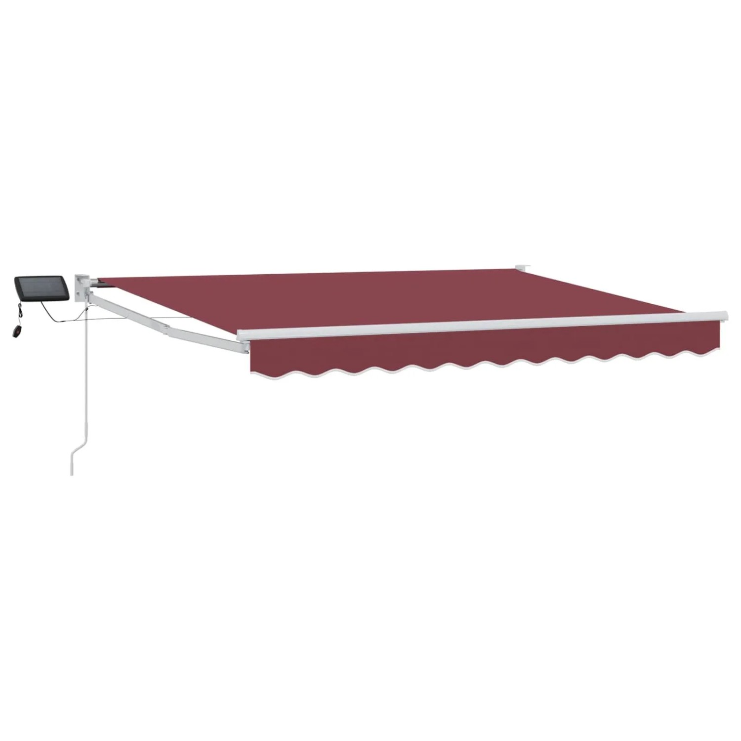 vidaXL Manuelle Gelenkarmmarkise mit LEDs Bordeauxrot 3,5 x 2 m 3419213