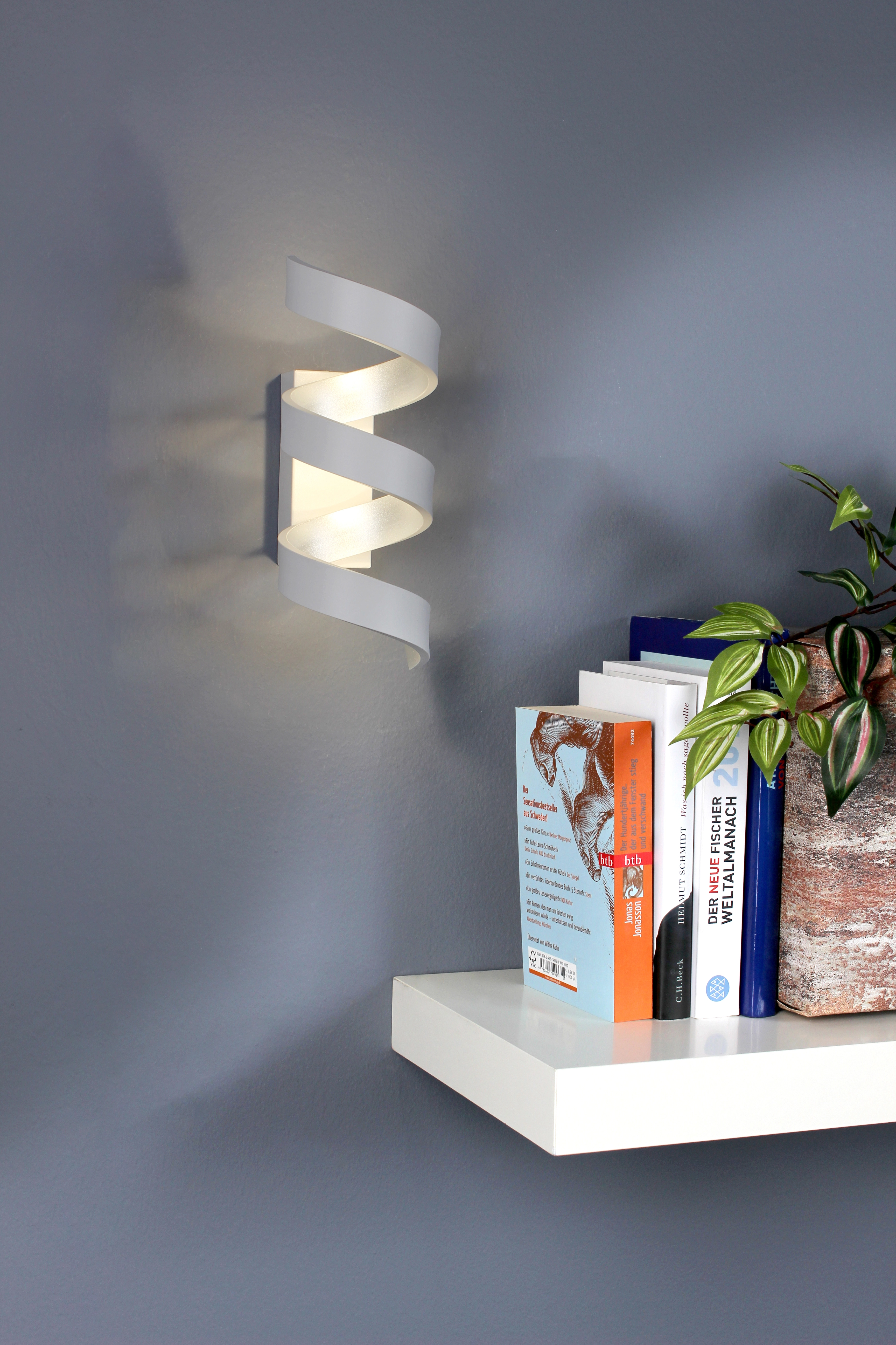 Luce Design LED-Wandlampe Helix Weiß-Silber 26 x 10 x 13,5 cm kaufen bei OBI