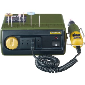 Proxxon NG 5/E Netzgerät mit Miniaturwerkzeug und Zubehör.