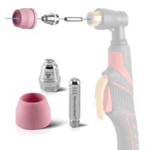 STAHLWERK Plasmabrenner Verschleißteile Set: Düsen, Elektroden, Keramikkappen. Zubehör für AG 60 SG 55.