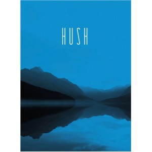 Komar Wandbild Word Lake Blue (30x40 cm) mit See- und Bergmotiv in Blautönen.