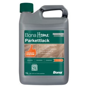 Bona Home Parkettlack Supreme matt, 1 Liter Gebinde. Ideal für stark beanspruchte Holz- und Korkböden.