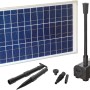 Heissner Solar-Teichpumpen-Set 1000 l/h mit Solarmodul und Zubehör für Wasserspiele.