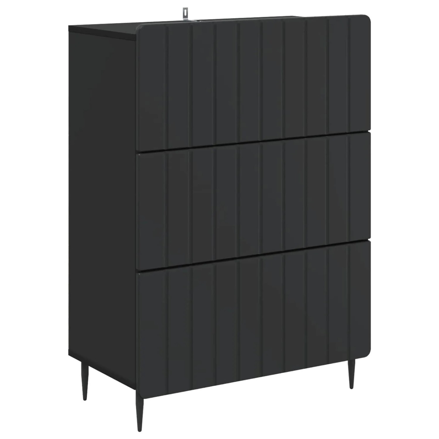 vidaXL Schubladenschrank Schwarz 66 x 34,5 x 92 cm Holzwerkstoff 894376