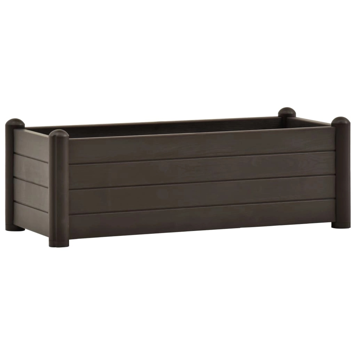 vidaXL Garten-Hochbeet PP Mokka 100x43x35 cm 646100