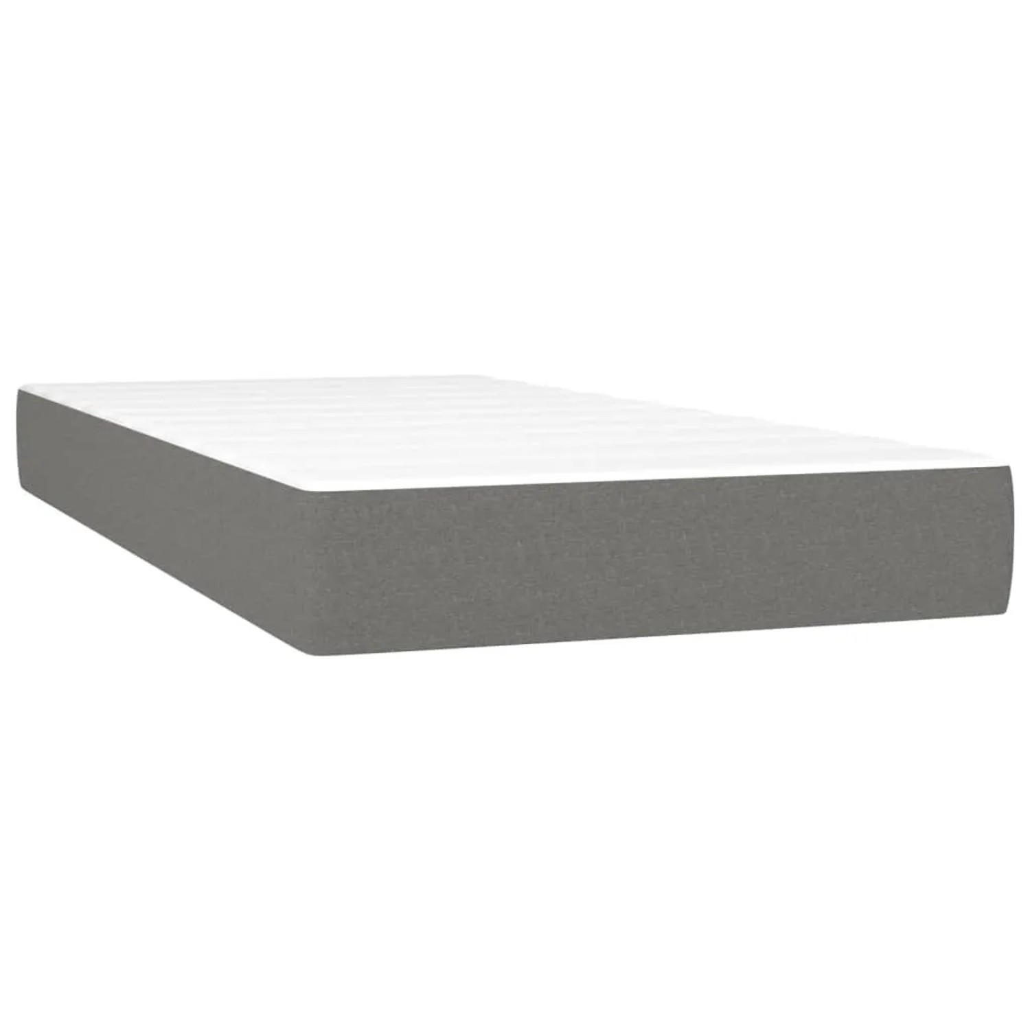 vidaXL Boxspringbett mit Matratze, dunkelgrauer Stoff, 80x200 cm. Bett für erholsamen Schlaf.