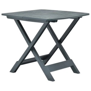 Grüner, klappbarer Furnicato Gartentisch aus Kunststoff, 79x72x70 cm.