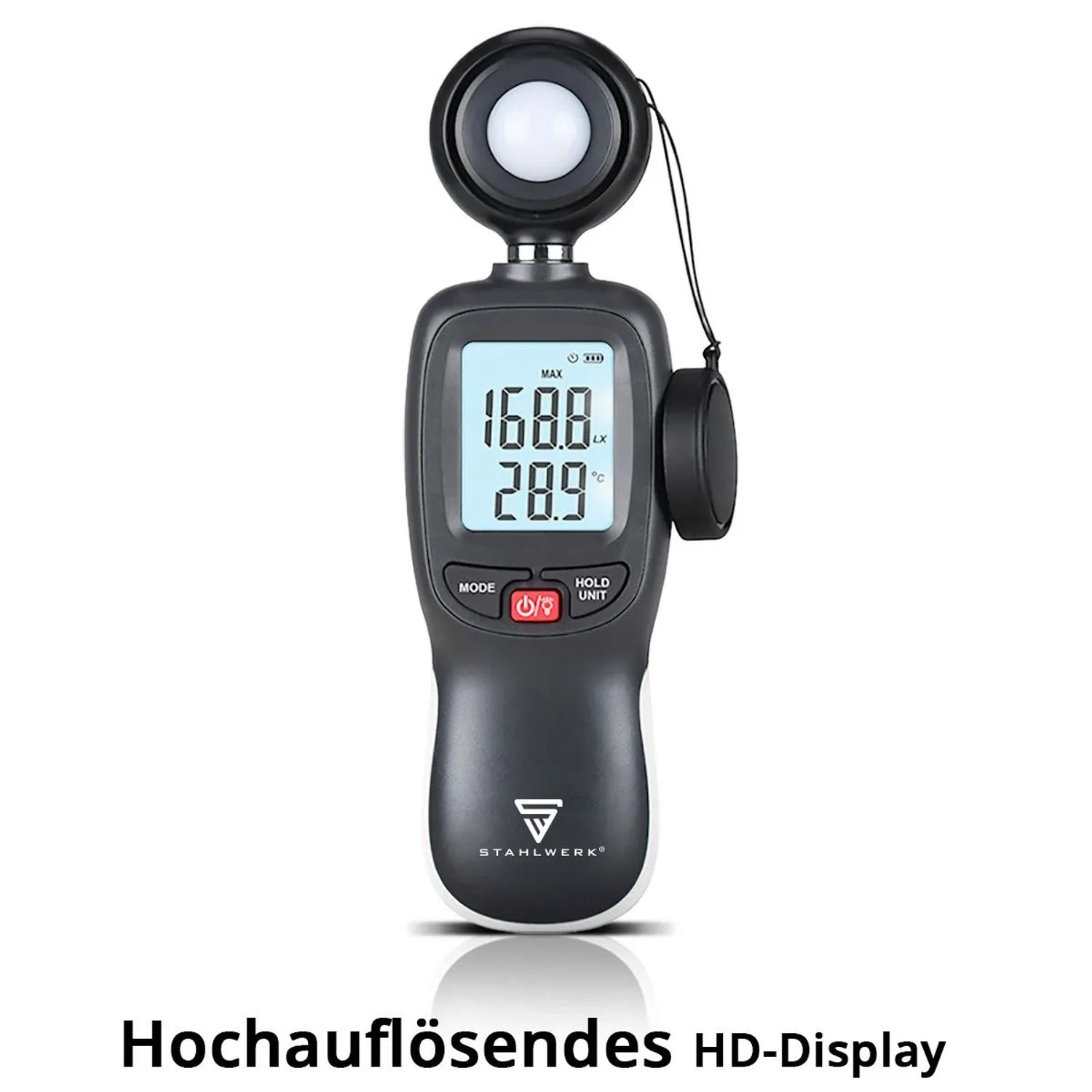 STAHLWERK Luxmeter zur Lichtmessung, ein Prüfwerkzeug zur Messung der Beleuchtungsstärke.