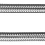 LUX Flex-Armaturenschlauch, Edelstahl, 300 mm lang, mit Überwurfmutter und Außengewinde.