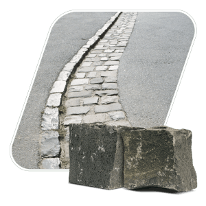 Galamio Basaltpflastersteine, gebrochen, im Bigbag (1000kg) für Garten- und Landschaftsbau.