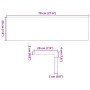 vidaXL Fensterbänke 2 Stk Hellbraun 70x20x2 cm Massivholz Eiche 4009133_10
