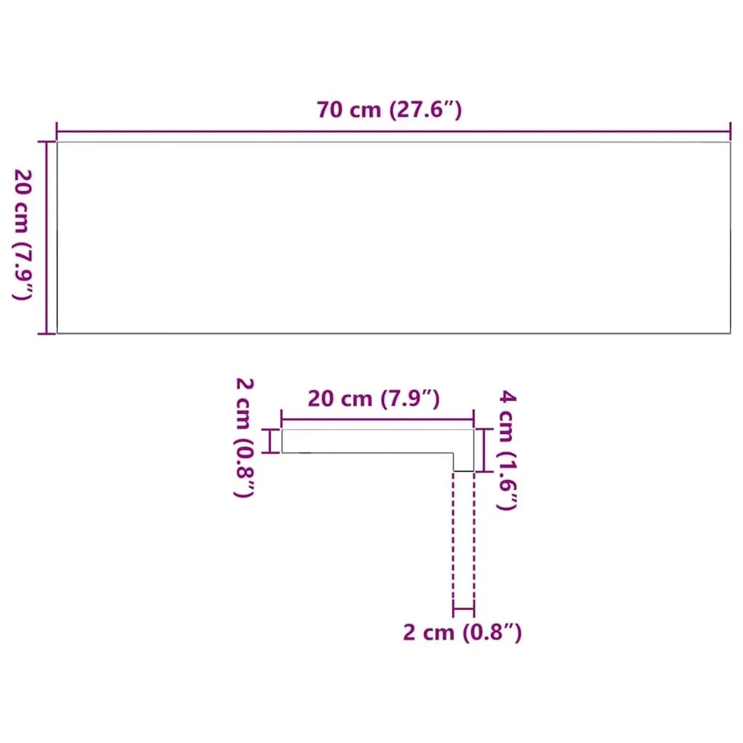 vidaXL Fensterbänke 2 Stk Hellbraun 70x20x2 cm Massivholz Eiche 4009133_10