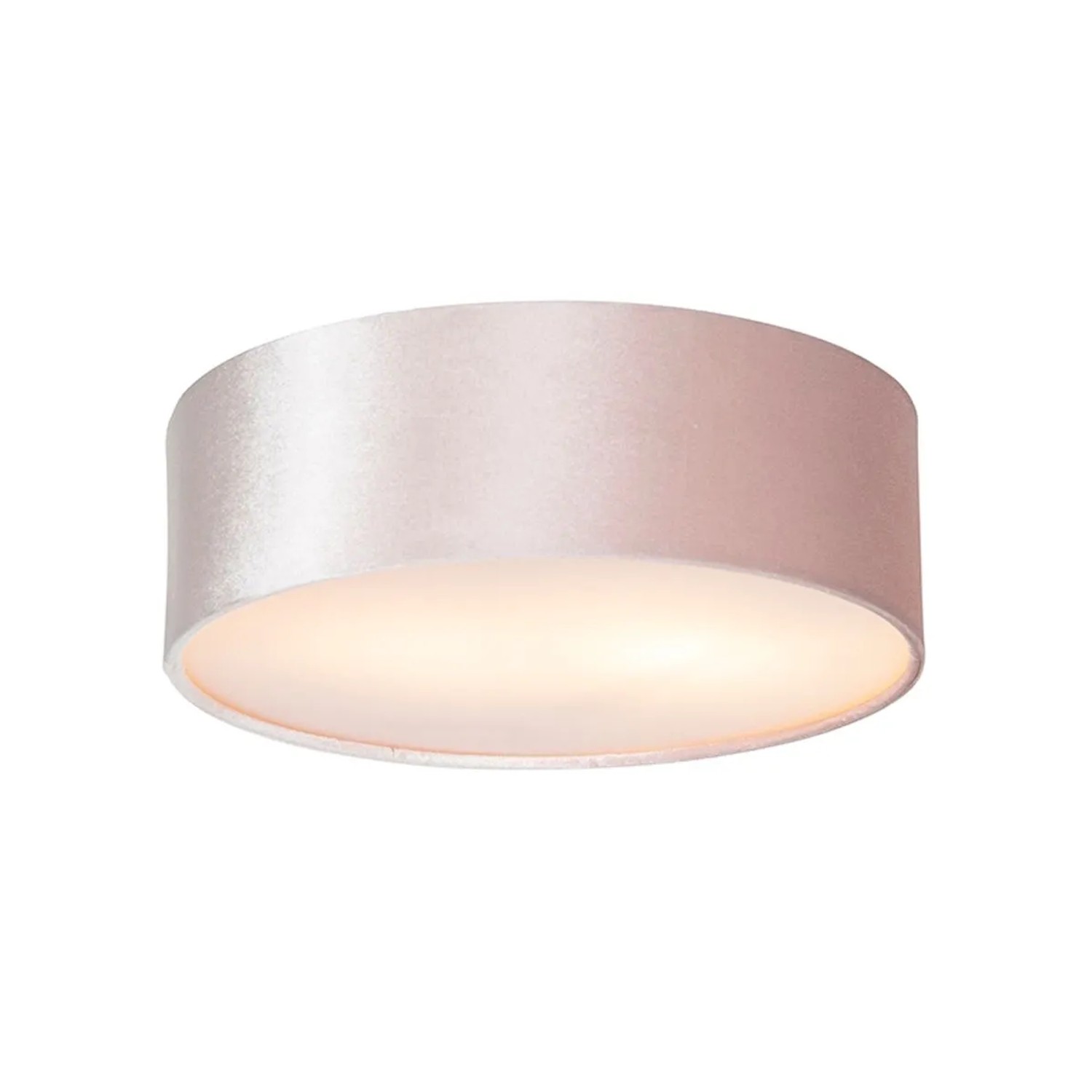 QAZQA Deckenleuchte Rosa 30 cm mit Goldener Innenseite Drum