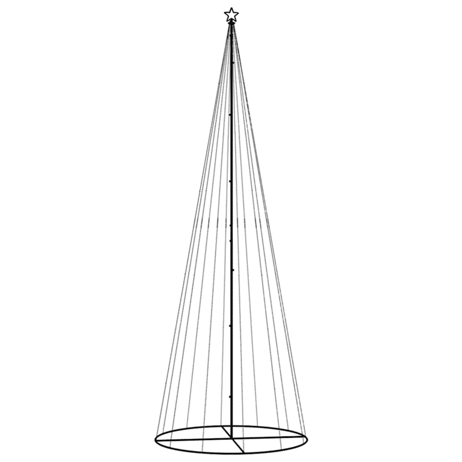 vidaXL LED-Weihnachtsbaum Kegelform Blau 732 LEDs 160x500 cm 343496