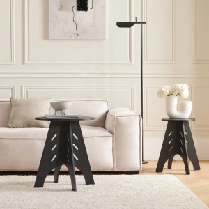 SoBuy Nachttisch HFBT01-K-SCH, schwarz, Holz, mit Zapfenverbindungen. Ideal als Beistelltisch oder Couchtisch.