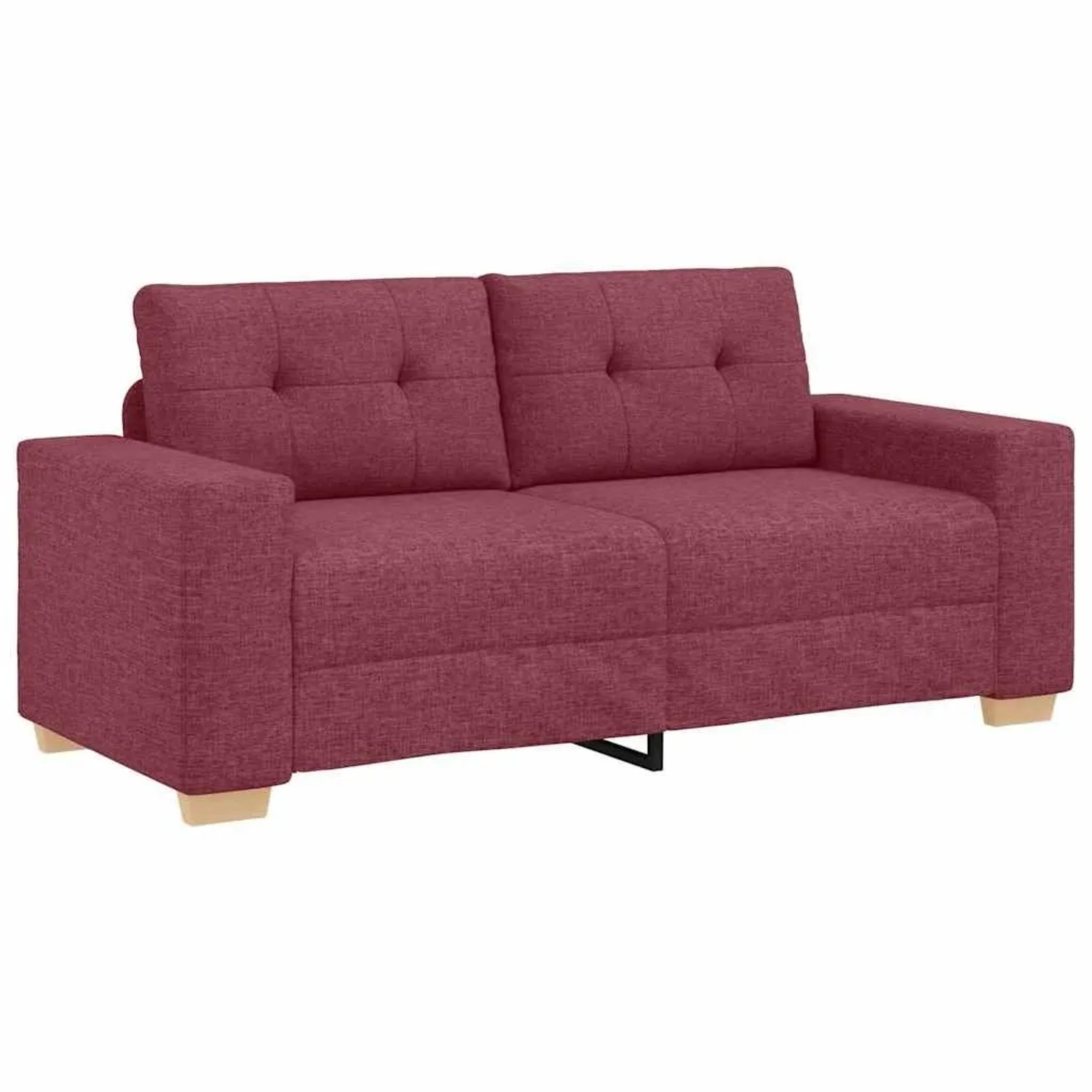 vidaXL Loveseat-Sofa Weinrot 180x77x82 cm Stoff 4105081