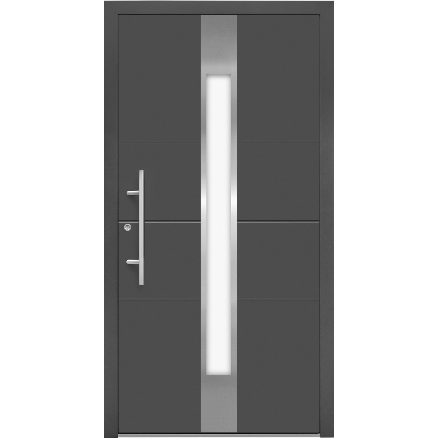 Aluminium-Haustür Moderno M560/P 110 cm x 210 cm Anthrazit Metallic Anschla günstig online kaufen