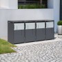 Westmann Mülltonnenbox Tonus 4 in Anthrazit für vier 240L Tonnen. Moderne Mülltonnenverkleidung aus Stahl.