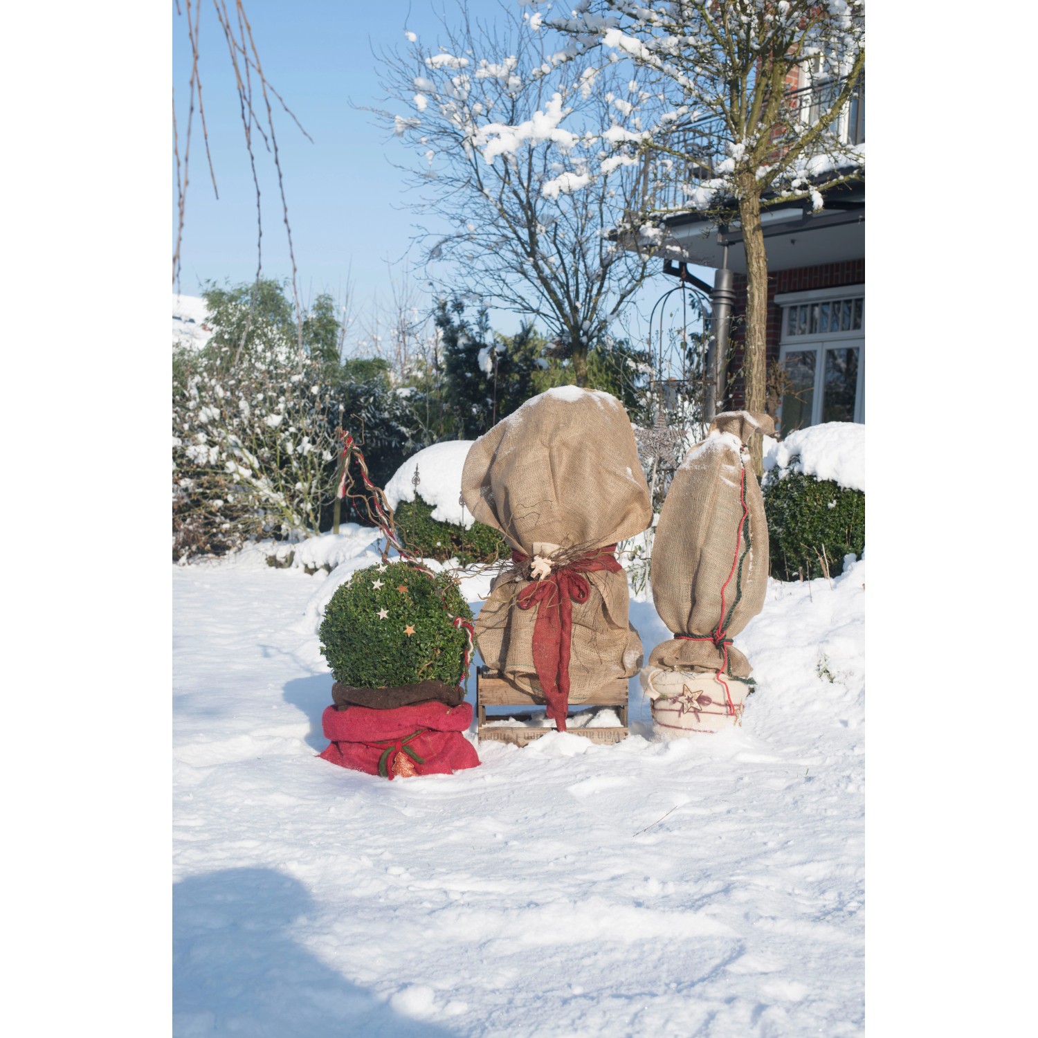 Videx Garden Winterschutz Jutesack, Natur, 110x60cm, schützt Pflanzen im Winter vor Frost.