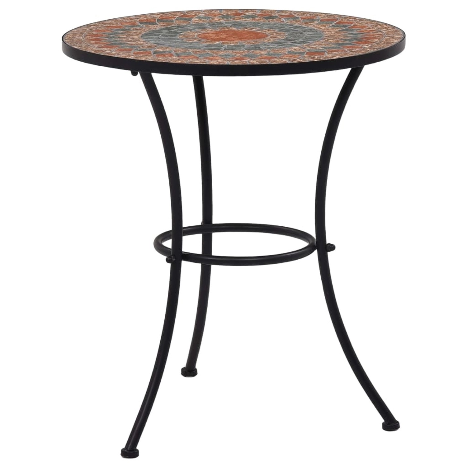 vidaXL Mosaik-Bistrotisch Orange/Grau 60 cm Keramik 46717 günstig online kaufen