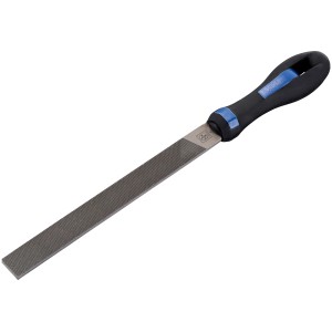 LUX Werkstattfeile flachstumpf 200 mm mit Comfort Griff für Metallbearbeitung.