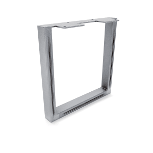 HEVVA Möbelbein GRAZ 25 cm Hoch 25 cm Tief 1 Stück Rohstahl-Klarlack