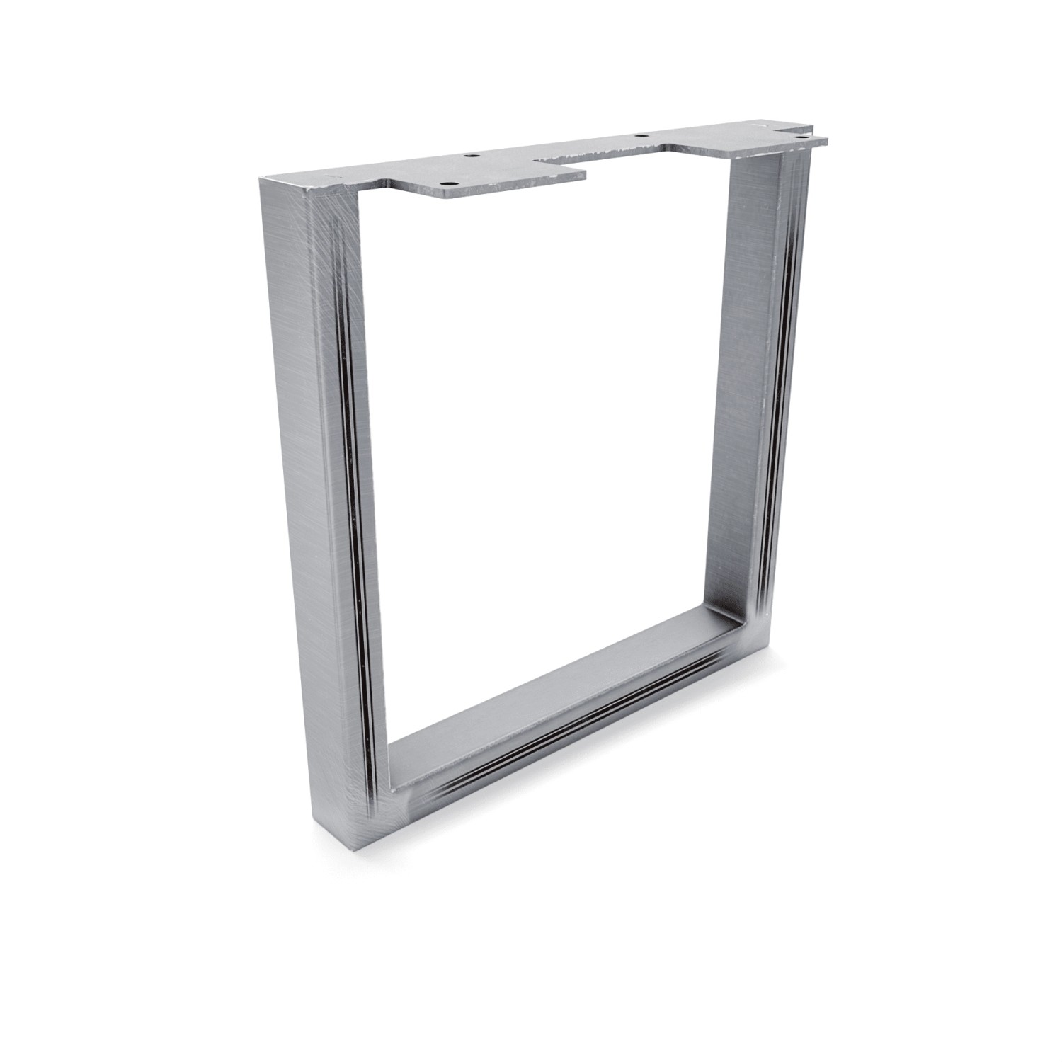 HEVVA Möbelbein GRAZ 25 cm Hoch 25 cm Tief 1 Stück Rohstahl-Klarlack