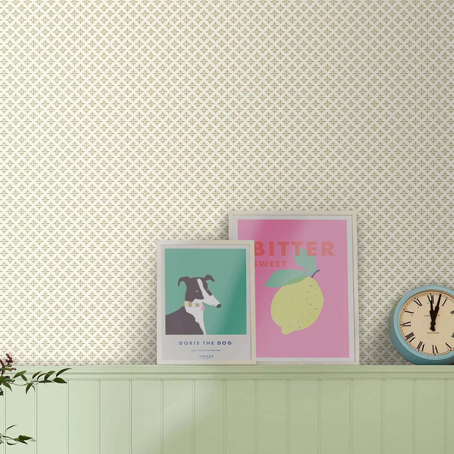 Joules Vliestapete Beckett Star Olive Green Grün FSC®