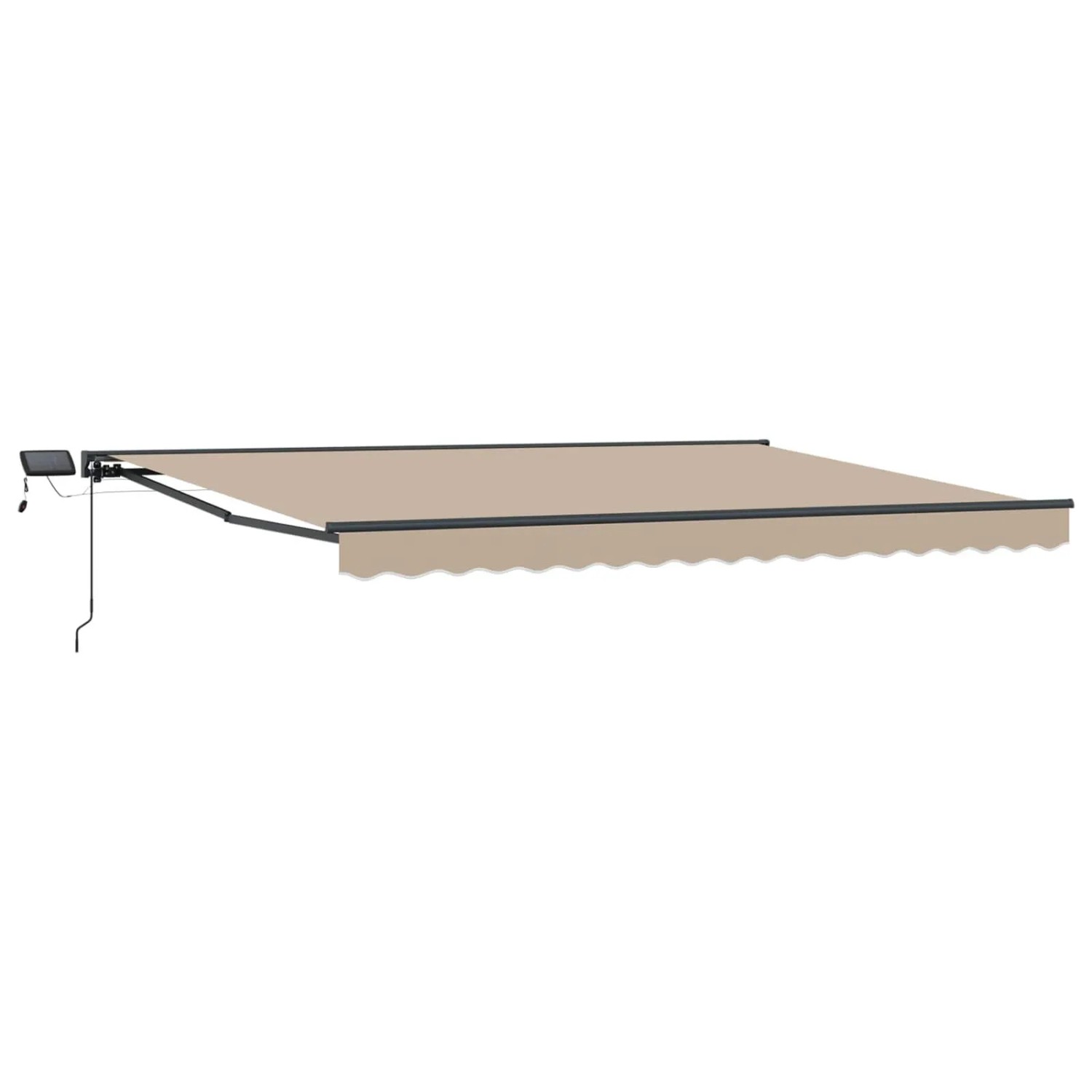 vidaXL Manueller Markisenrahmen mit LEDs Beige 4 x 3 m 3420851