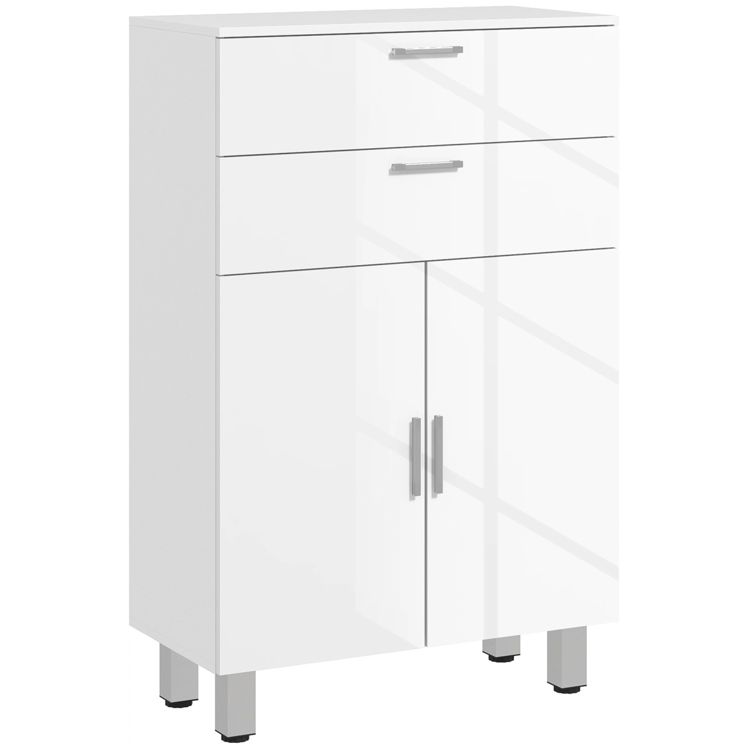 kleankin Badezimmerschrank Spanplatte 60L x 30B x 93H cm Weiß günstig online kaufen