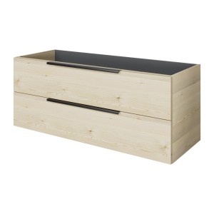 Pelipal Waschtischunterschrank Quantum 07, Polar Pinie Quer, 120 cm mit zwei Auszügen.