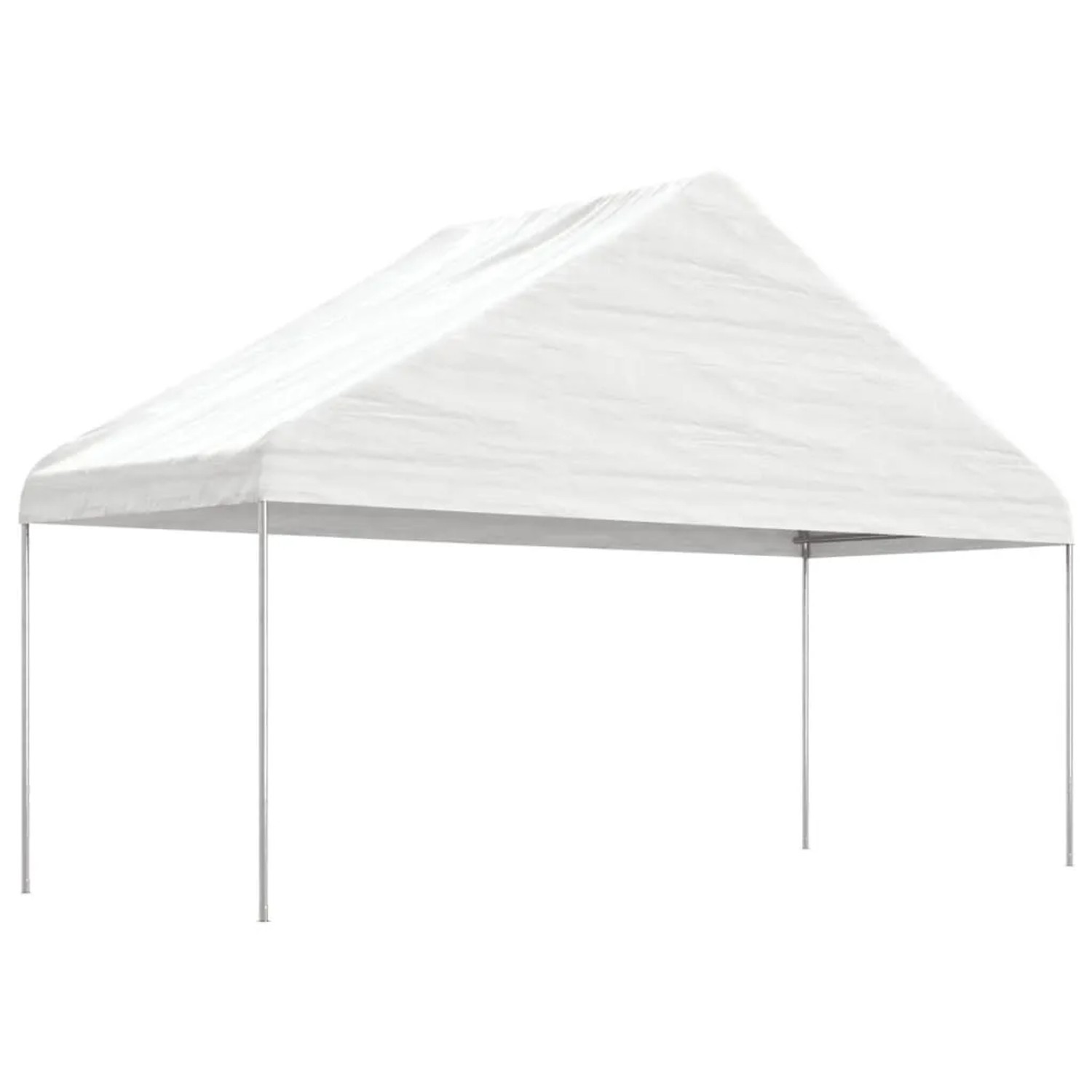 vidaXL Pavillon mit Dach Weiß 5,88x2,23x3,75 m Polyethylen 362639