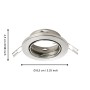 Runder Eglo Einbauspot Agulo 1 aus nickel-mattem Stahl, Ø 8,5 cm, Höhe 2,5 cm.
