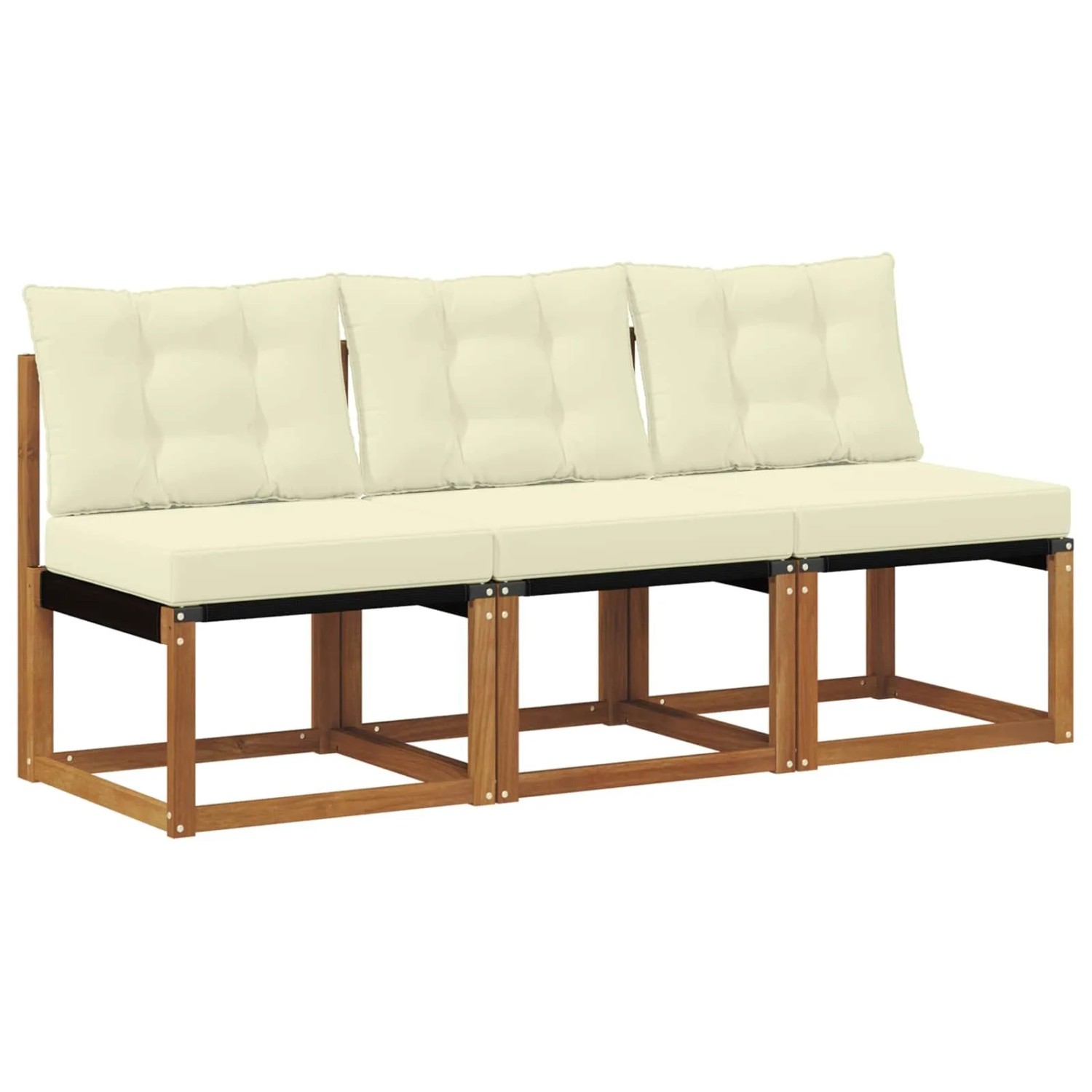 vidaXL 3 Stück Outdoor Mittelsofa 900609